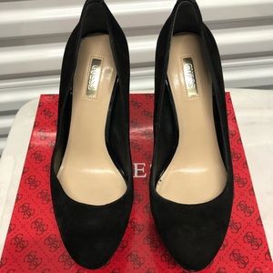 Guess Black Suede platforms size 8